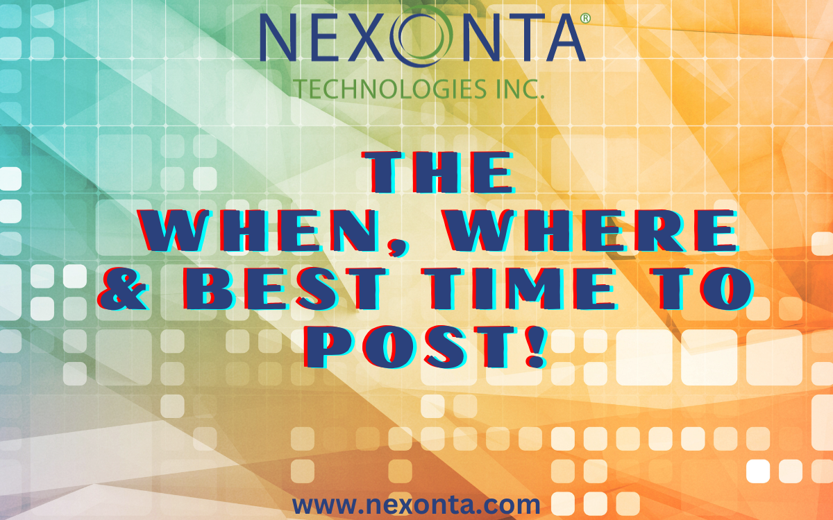 Frequency and Best times to post social media